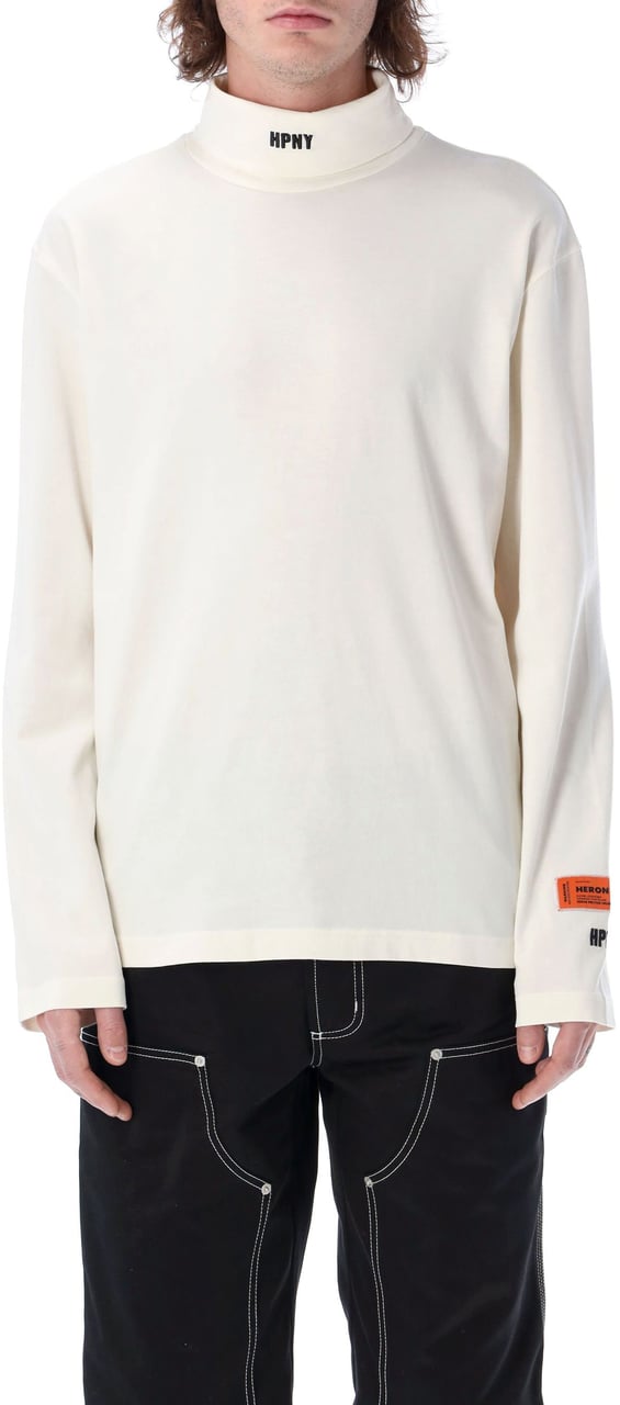 Heron Preston HPNY embroidered rollneck Wit