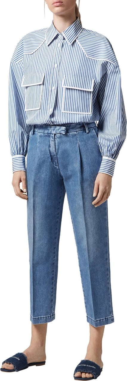 Jacob Cohen Diane cropped trousers Blauw