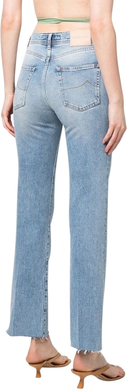 Jacob Cohen kick-flare raw-cut jeans Blauw