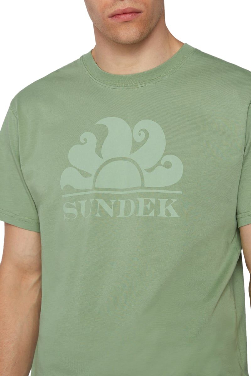 Sundek T-Shirt Green Dust Groen