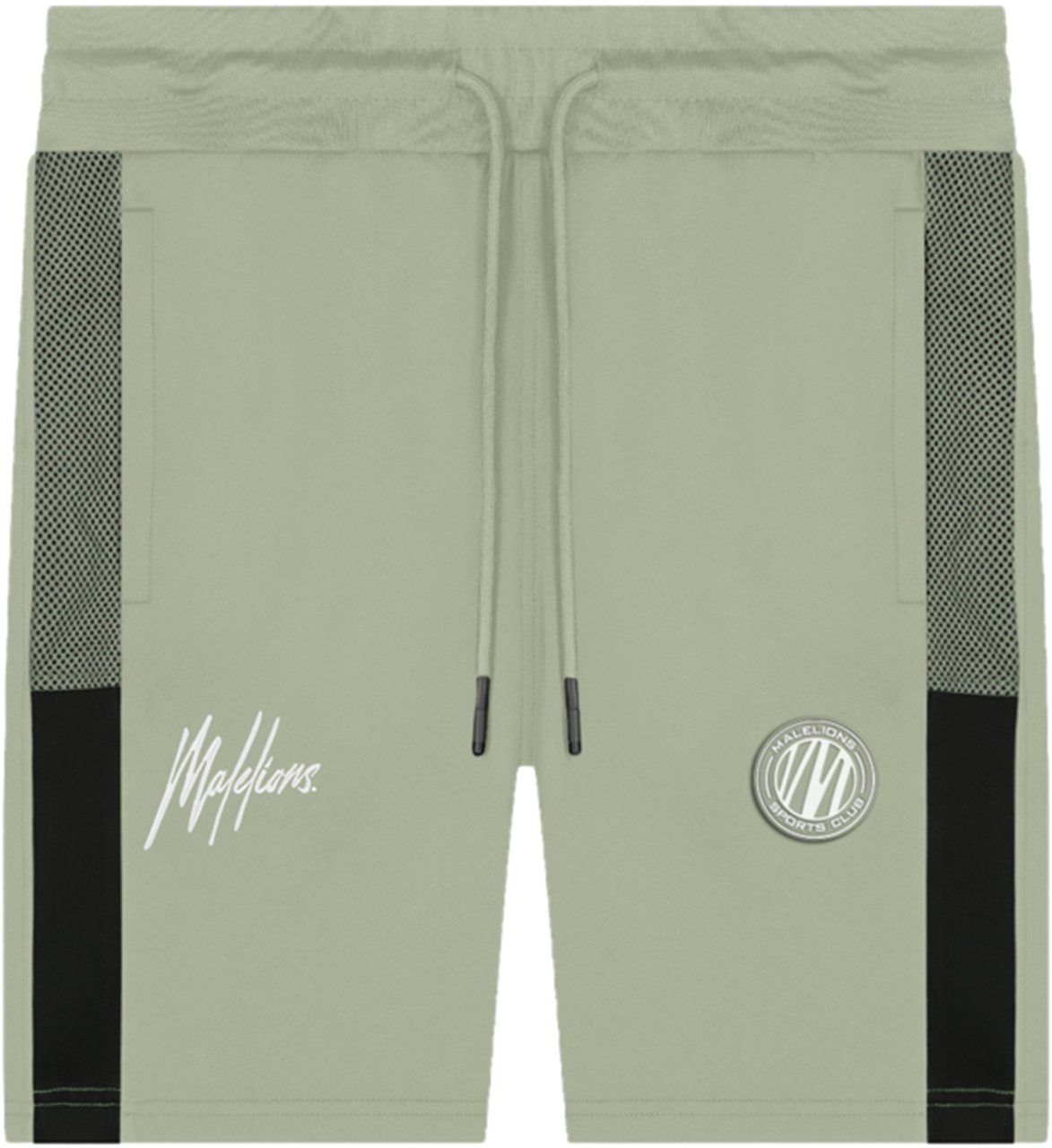Malelions Transfer Short - Moss Grey/Black Groen