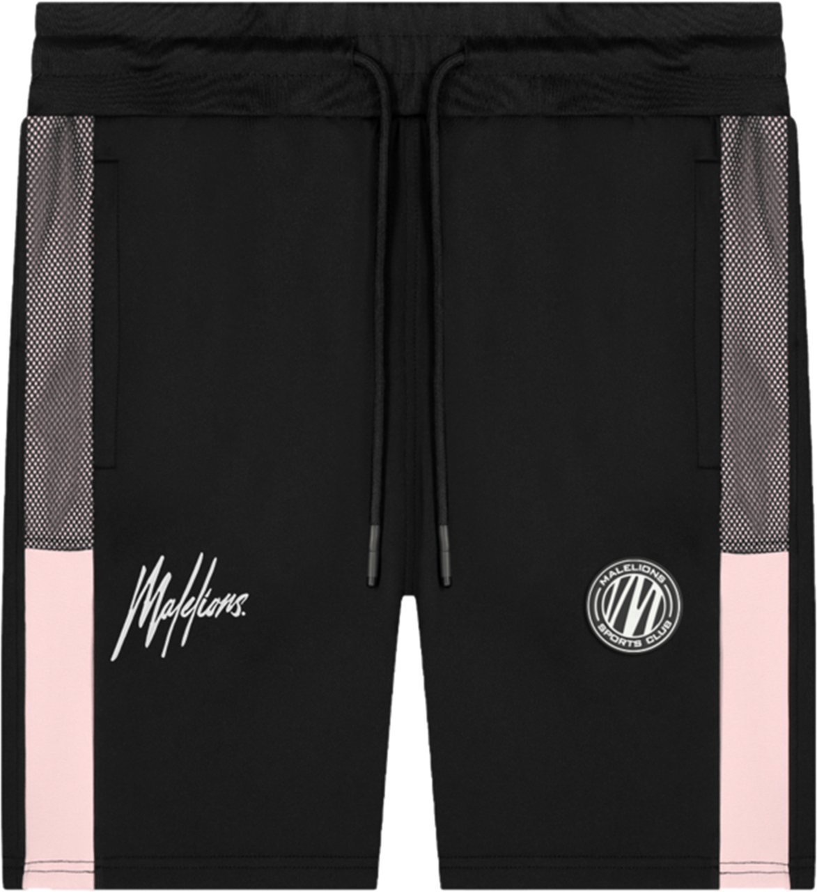 Malelions Transfer Short - Black/Pink Zwart
