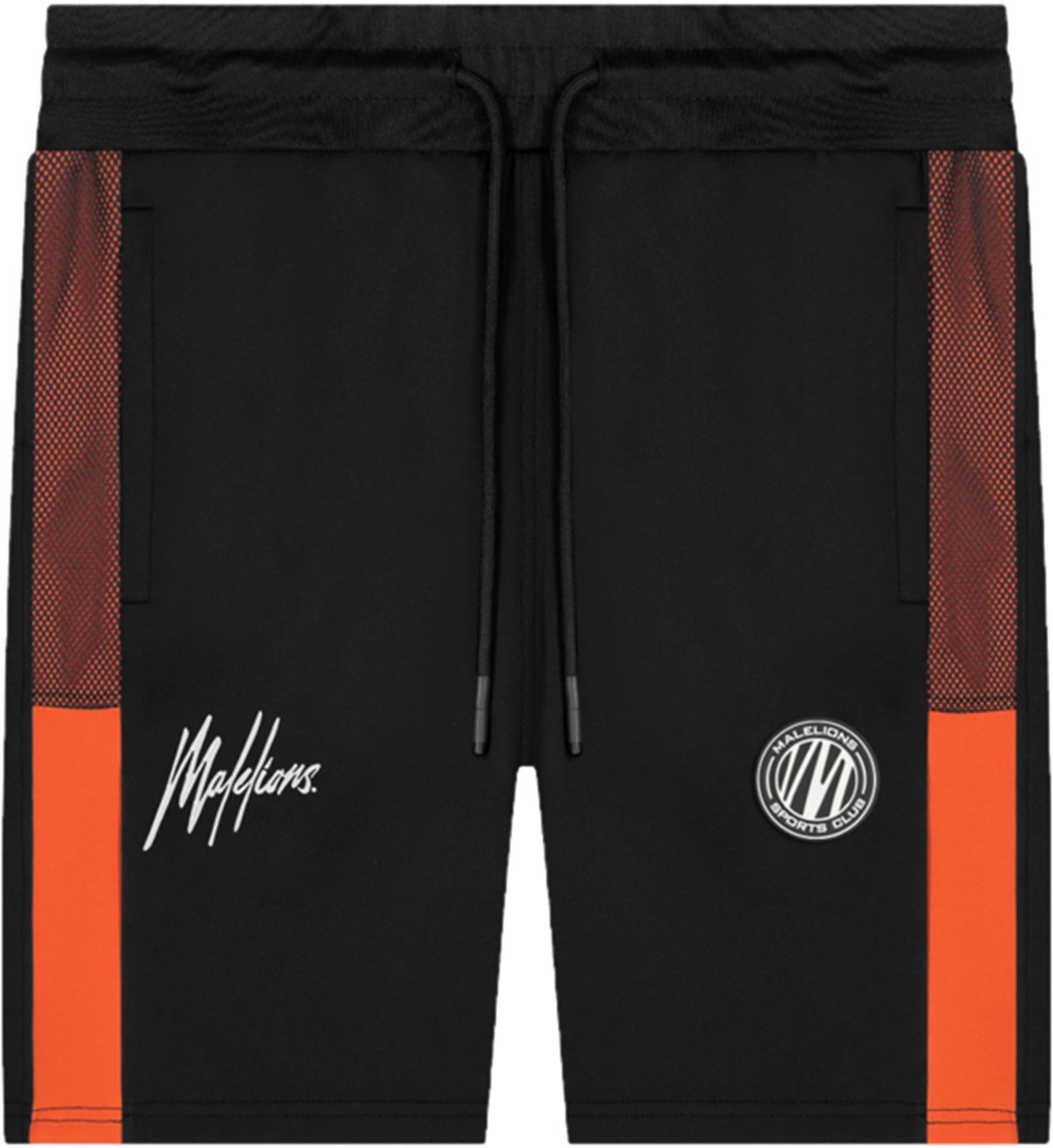 Malelions Transfer Short - Black/Orange Zwart