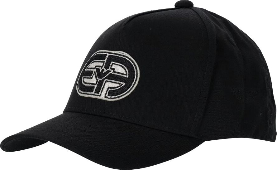 Emporio Armani Black Baseball Cap With Patch Black Zwart