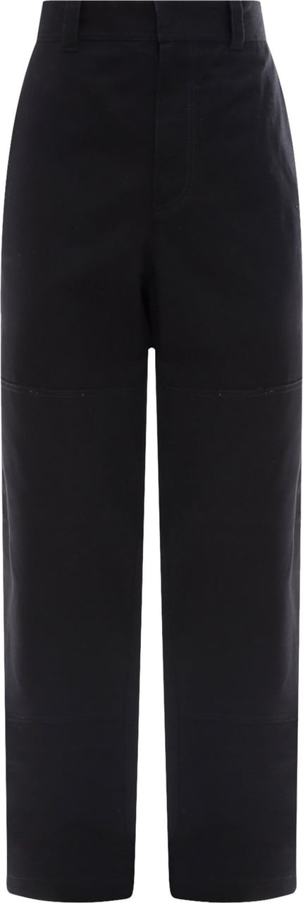 OFF-WHITE Organic cotton cargo trouser with applied pockets Zwart