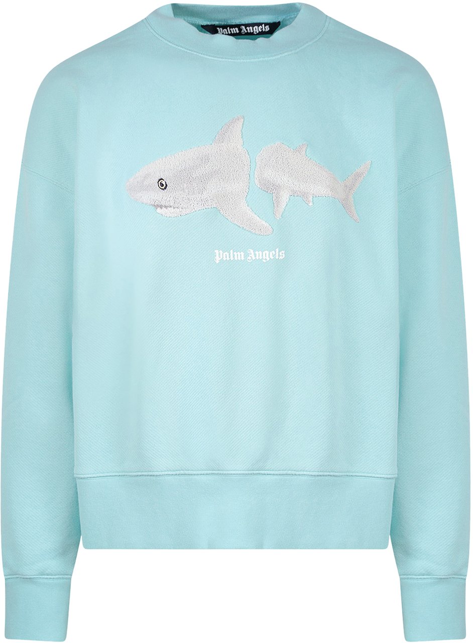 Palm Angels Palm Angels White Shark Sweater (Blauw) Wit
