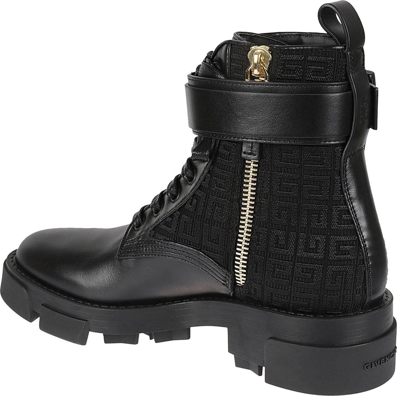 Givenchy Givenchy Leather Logo Boots Zwart
