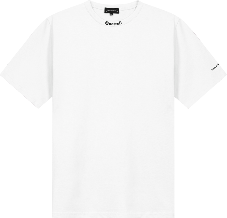 Quotrell Miami T-shirt | White/black Wit