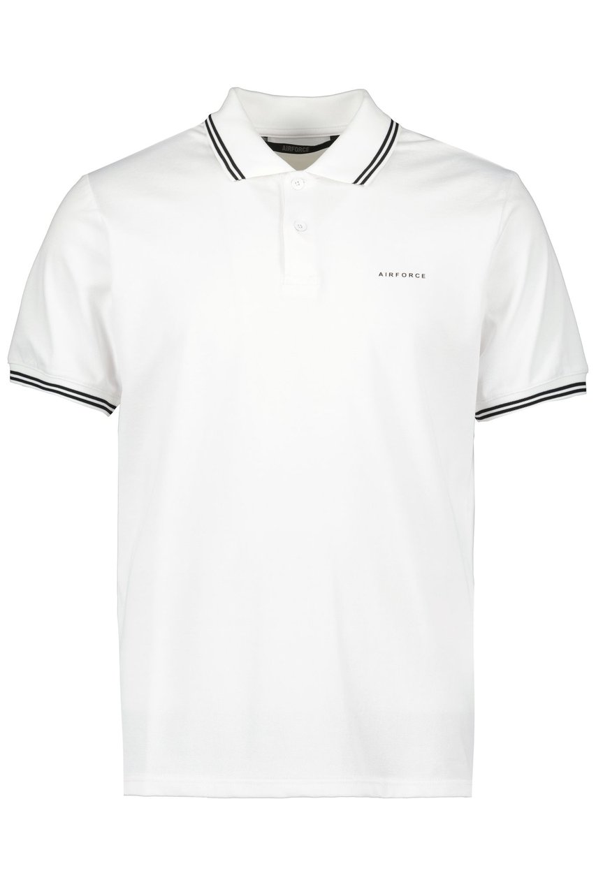 Airforce Polo Double Stripe Wit