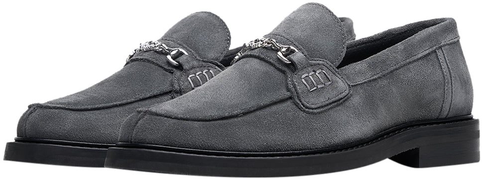 Filling Pieces Loafer Suede Dark Grey Grijs