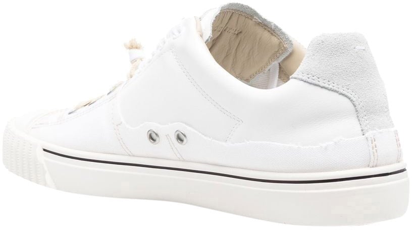 Maison Margiela Maison Margiela White leather and canvas sneakers Wit