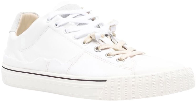 Maison Margiela Maison Margiela White leather and canvas sneakers Wit