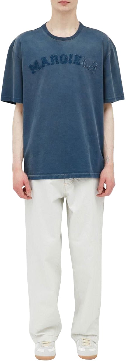 Maison Margiela T-shirts And Polos Blue Blauw