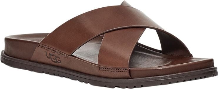 UGG Wainscott Slide Grizzly Leather Bruin