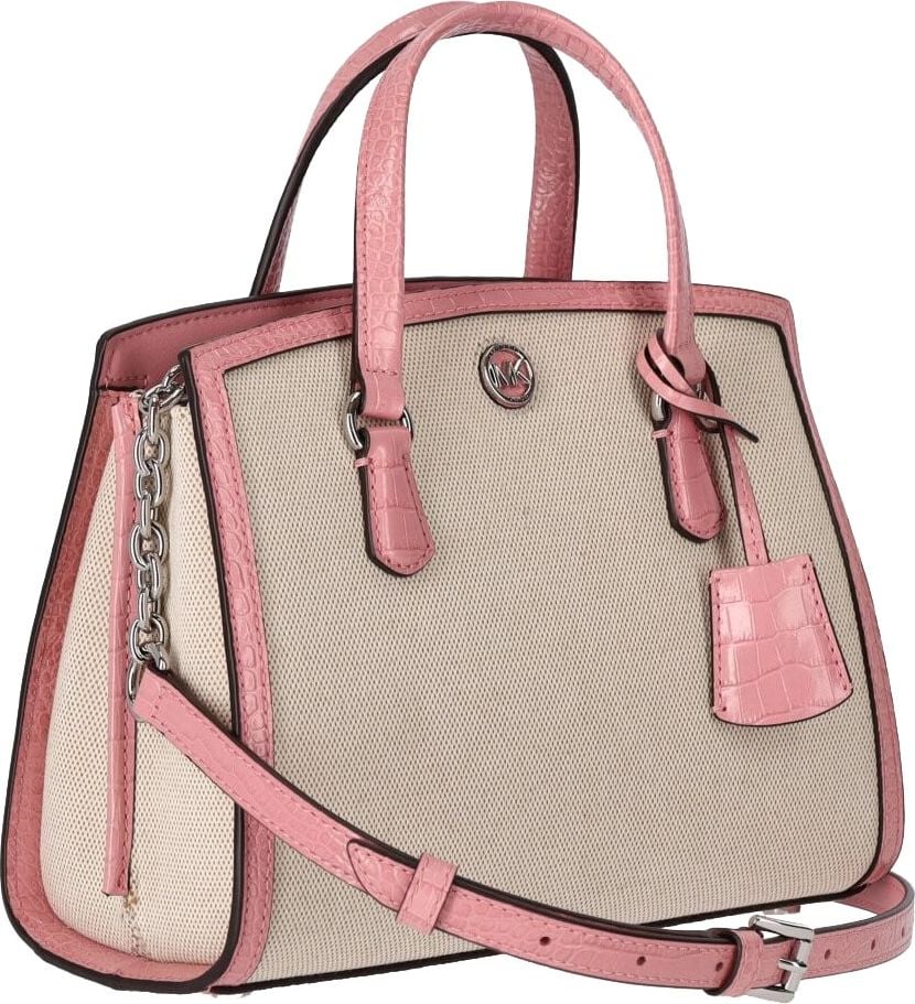 Michael Kors Chantal Canvas Pink Handbag Pink Roze