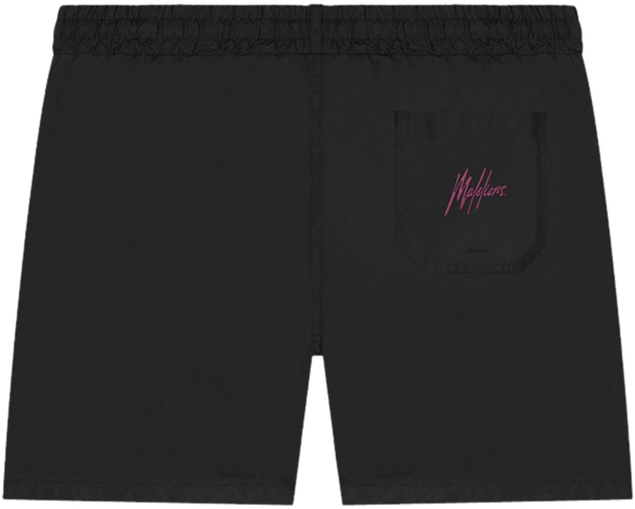 Malelions Essentials Swimshort - Black/Cherry Zwart