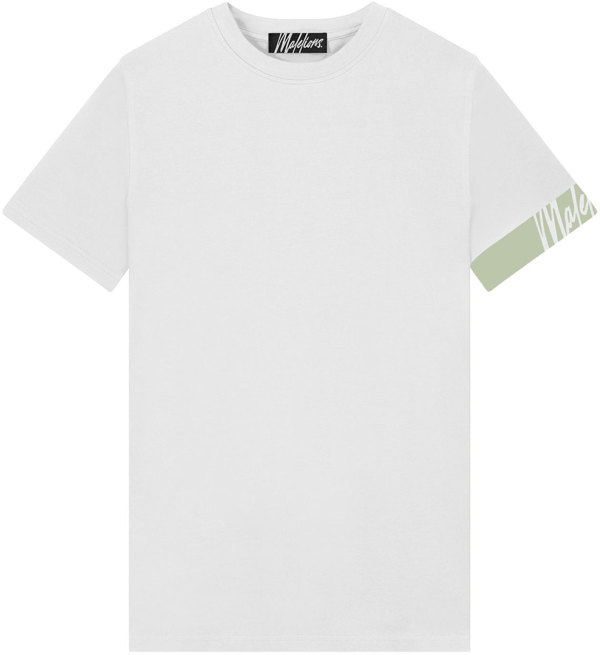 Malelions Captain T-Shirt 2- White/Green Wit