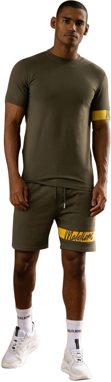 Malelions Captain T-Shirt 2 - Army/Yellow Groen