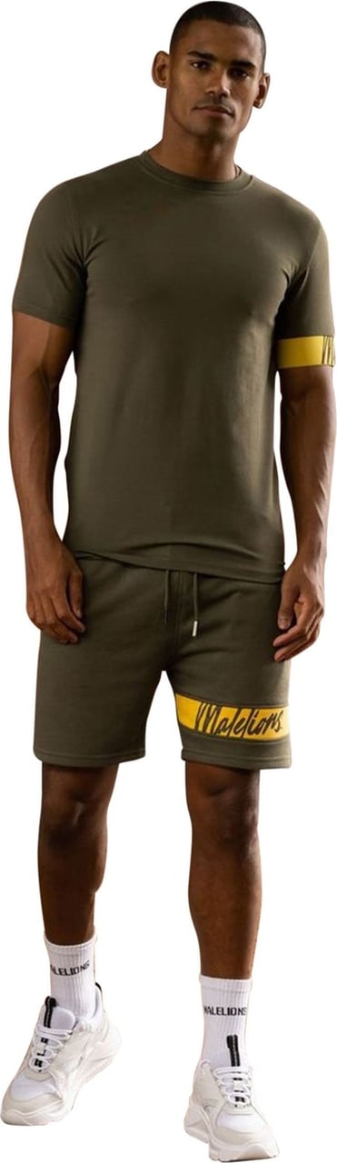 Malelions Captain T-Shirt 2 - Army/Yellow Groen