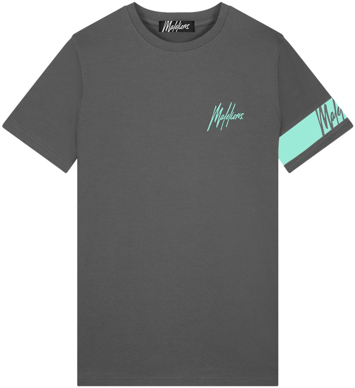 Malelions Captain T-Shirt - Antra/Mint Grijs