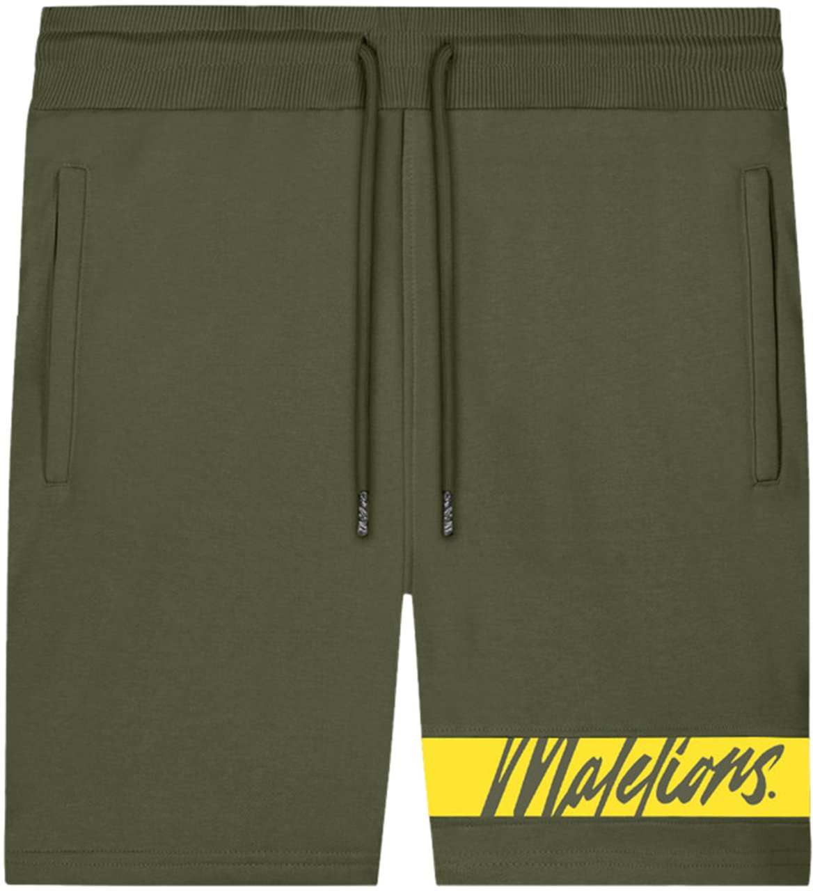 Malelions Captain Short 2 - Army/Yellow Groen