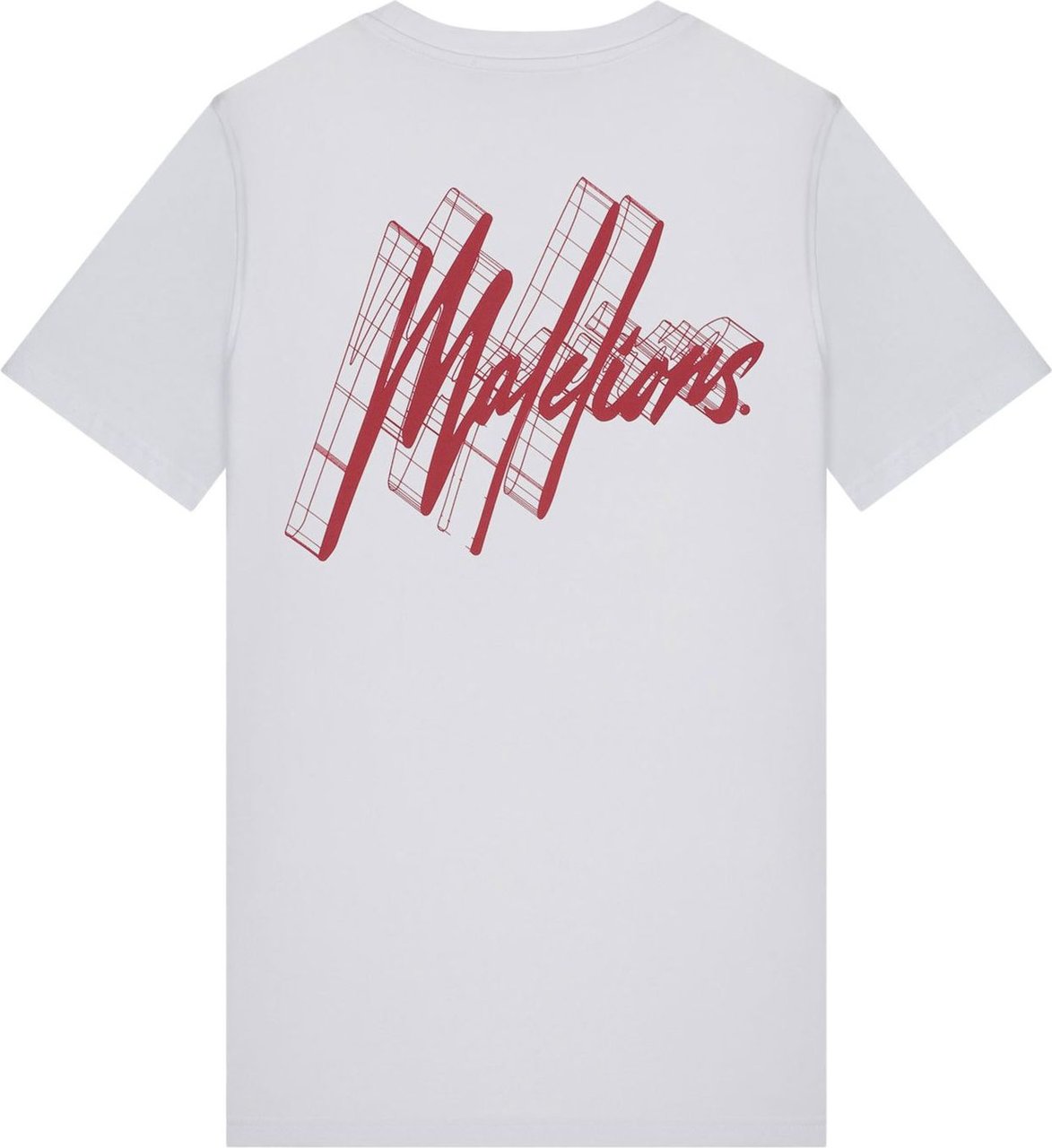 Malelions 3D Graphic T-Shirt - White/Red Wit