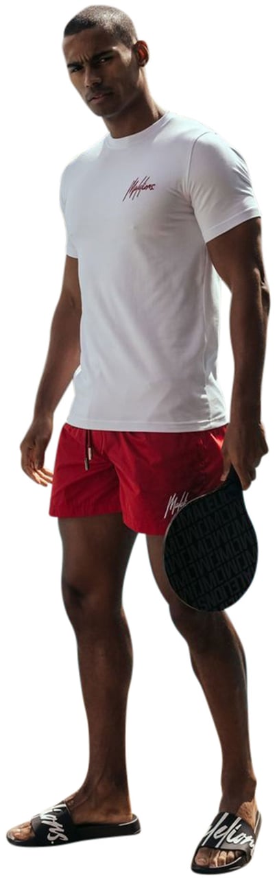 Malelions 3D Graphic T-Shirt - White/Red Wit