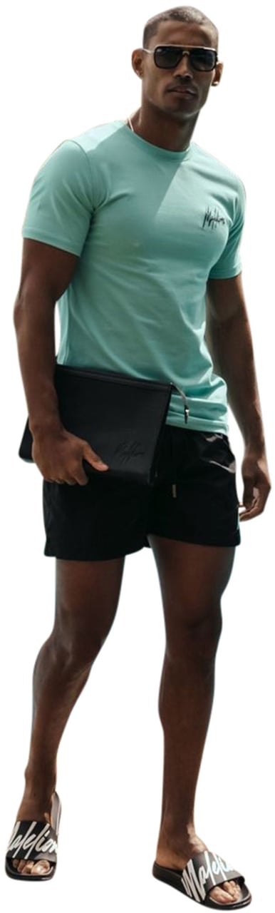 Malelions 3D Graphic T-Shirt - Turquoise/Blac Blauw