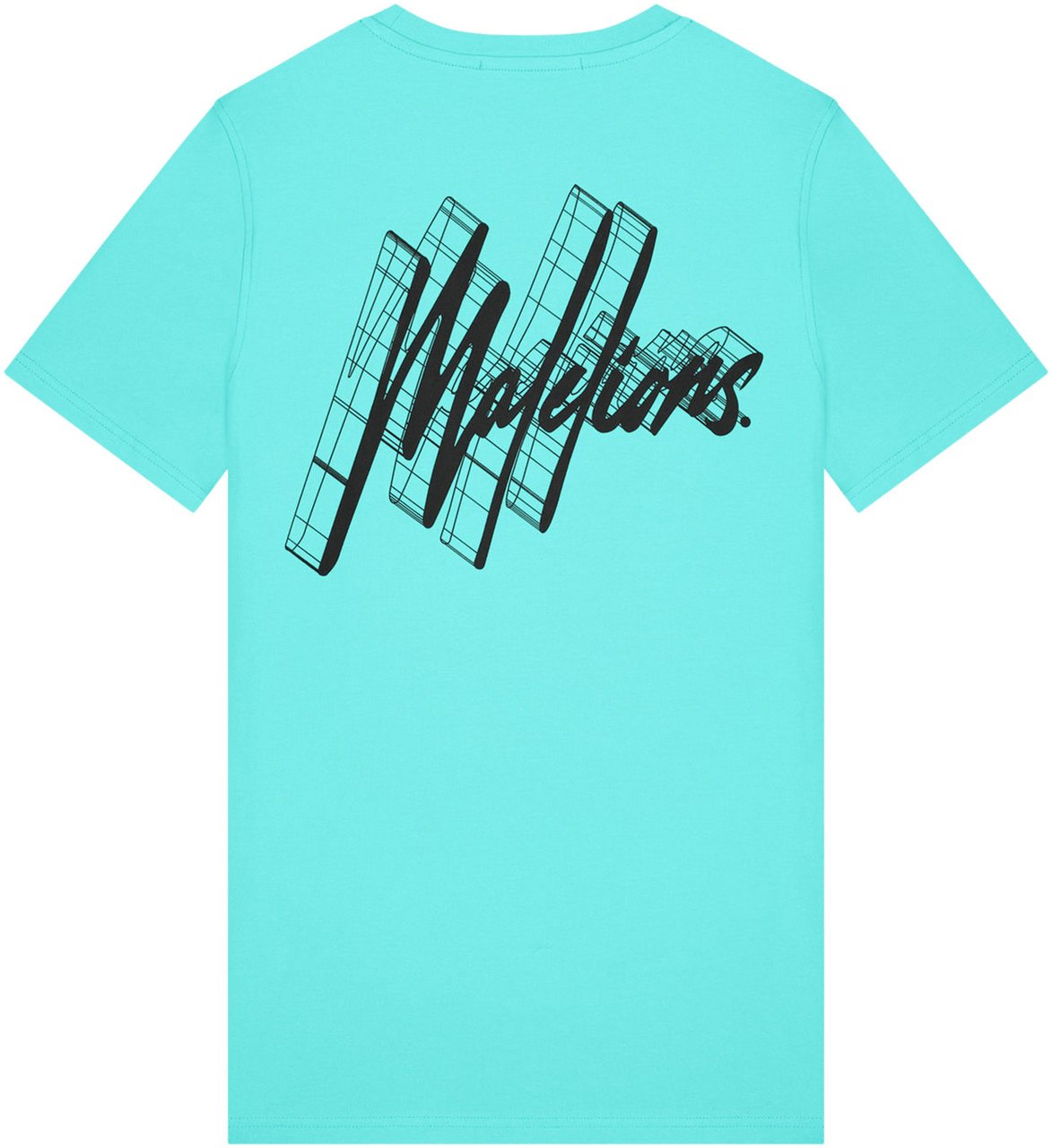 Malelions 3D Graphic T-Shirt - Turquoise/Blac Blauw