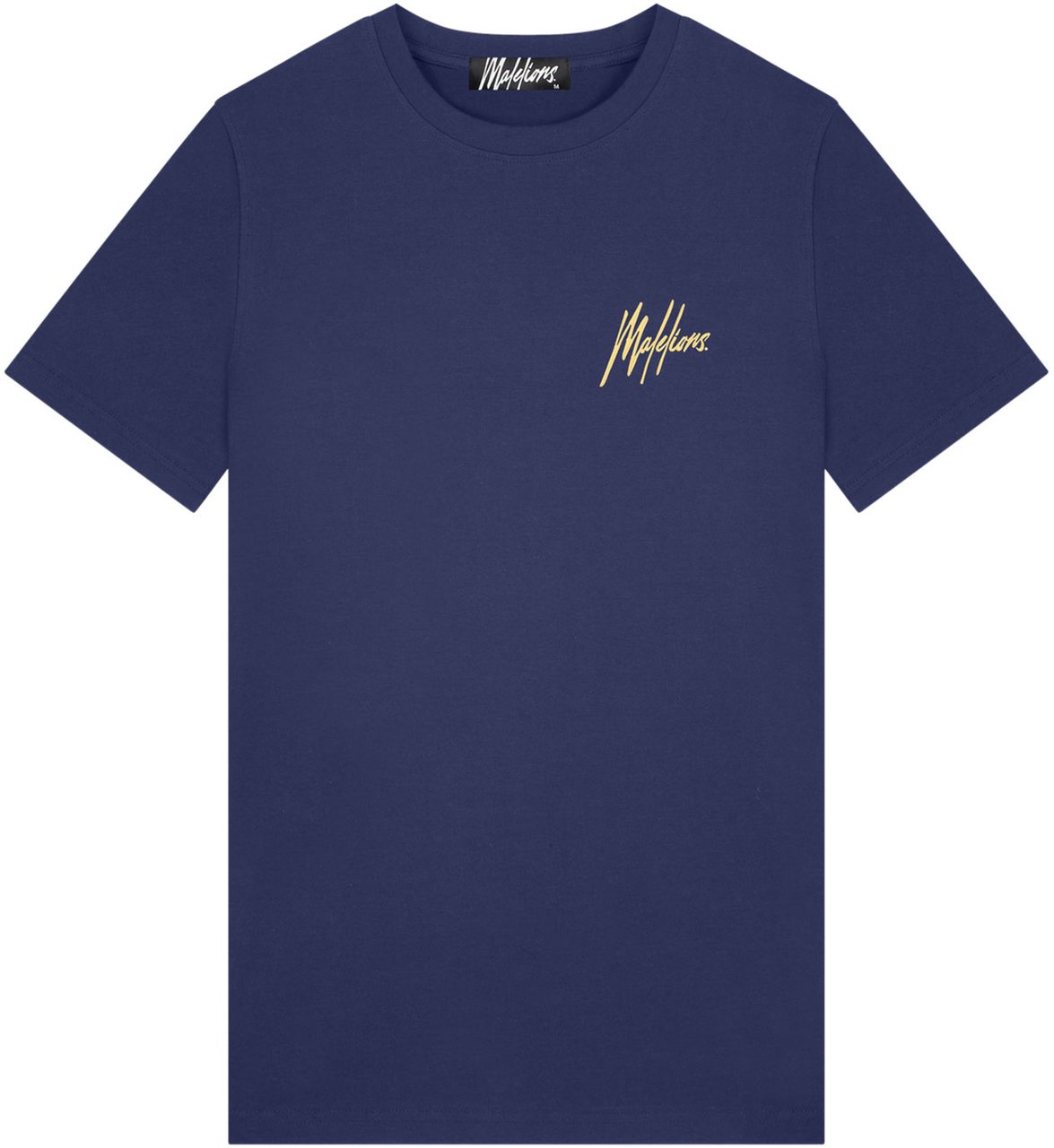 Malelions 3D Graphic T-Shirt - Navy/Gold Blauw