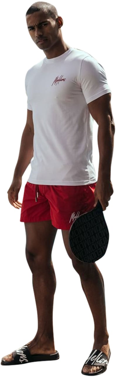 Malelions Atlanta Swimshort - Red/White Rood