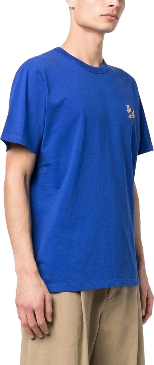 Maison Kitsuné Dressed Fox Electric Blue Shirt Blauw