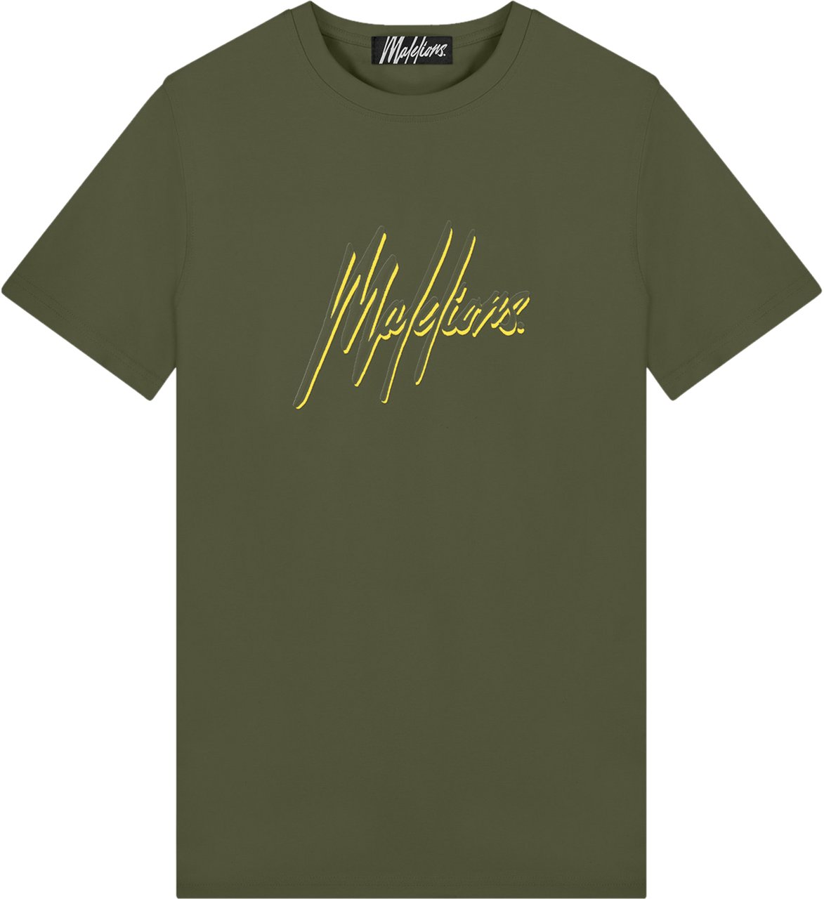 Malelions Duo Essentials T-Shirt - Army/Yello Groen