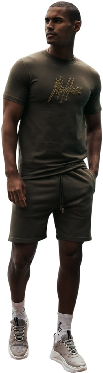 Malelions Duo Essentials T-Shirt - Army/Yello Groen