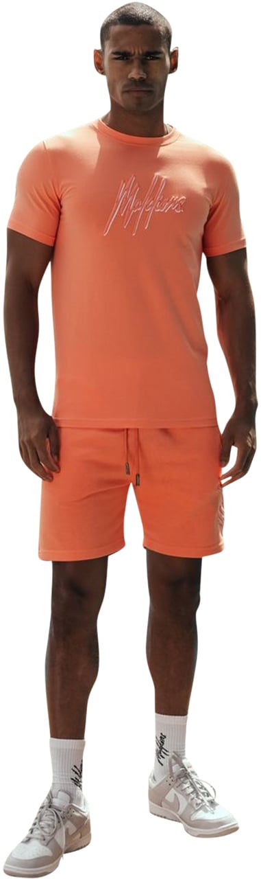 Malelions Duo Essentials Short - Salmon/White Oranje