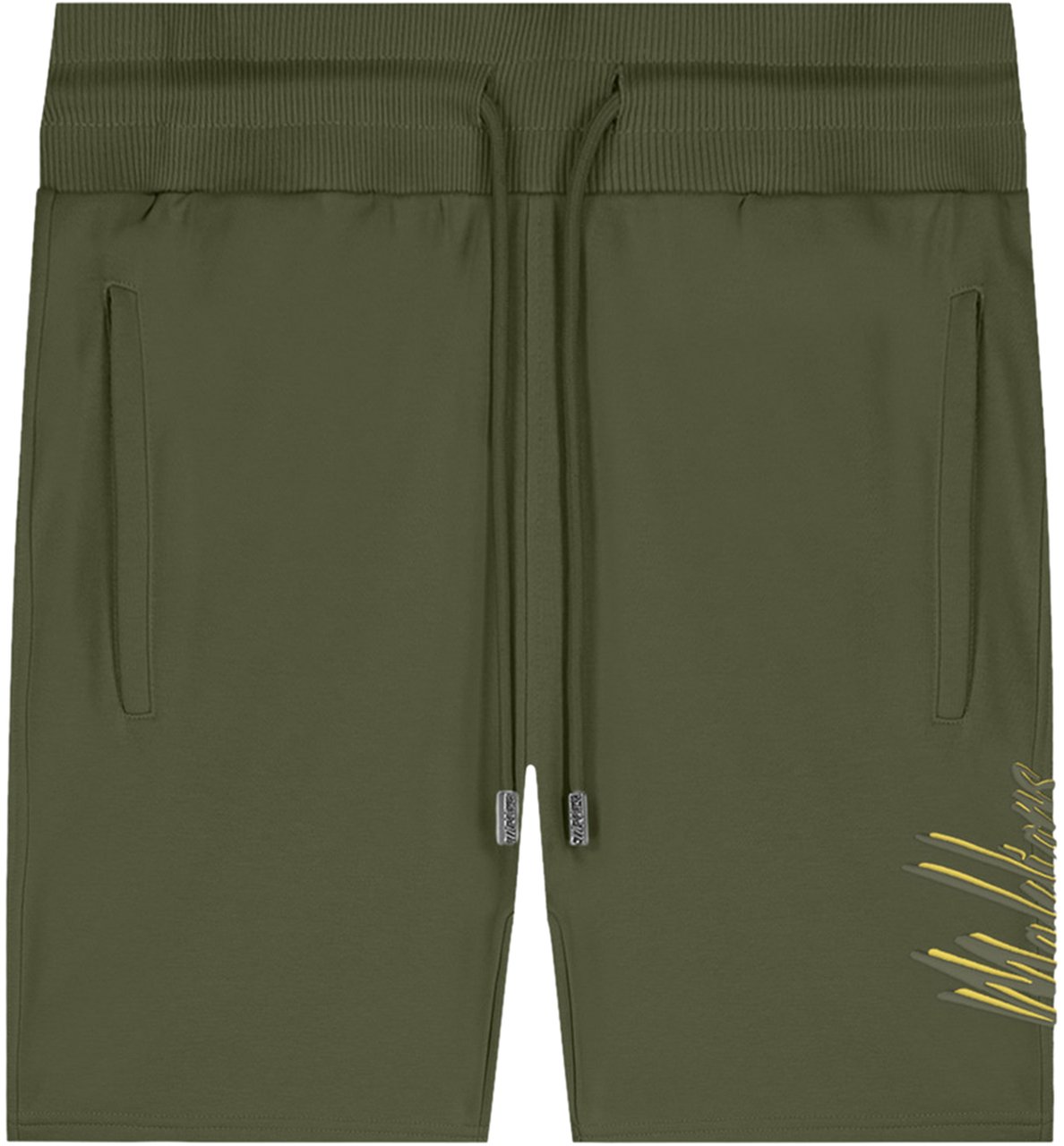 Malelions Duo Essentials Short - Army/Yellow Groen