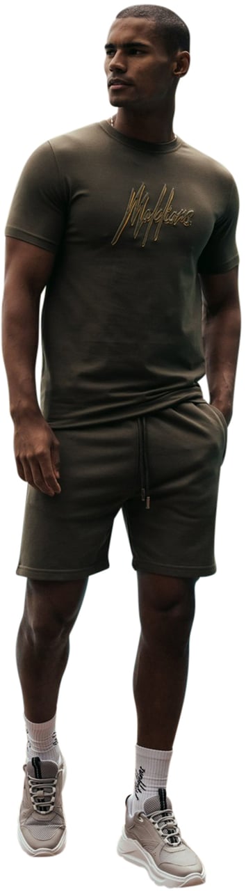 Malelions Duo Essentials Short - Army/Yellow Groen