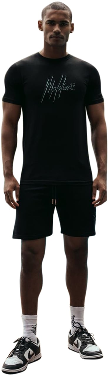 Malelions Duo Essentials Short - Black/Turquo Zwart