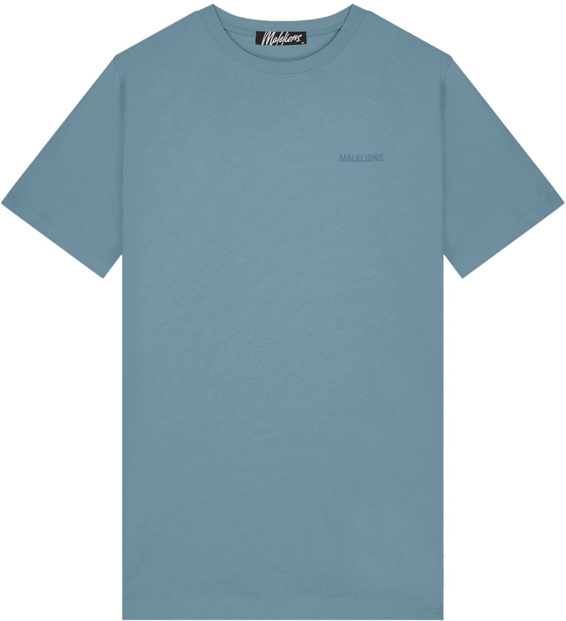 Malelions Logo T-Shirt - Smoke Blue Blauw