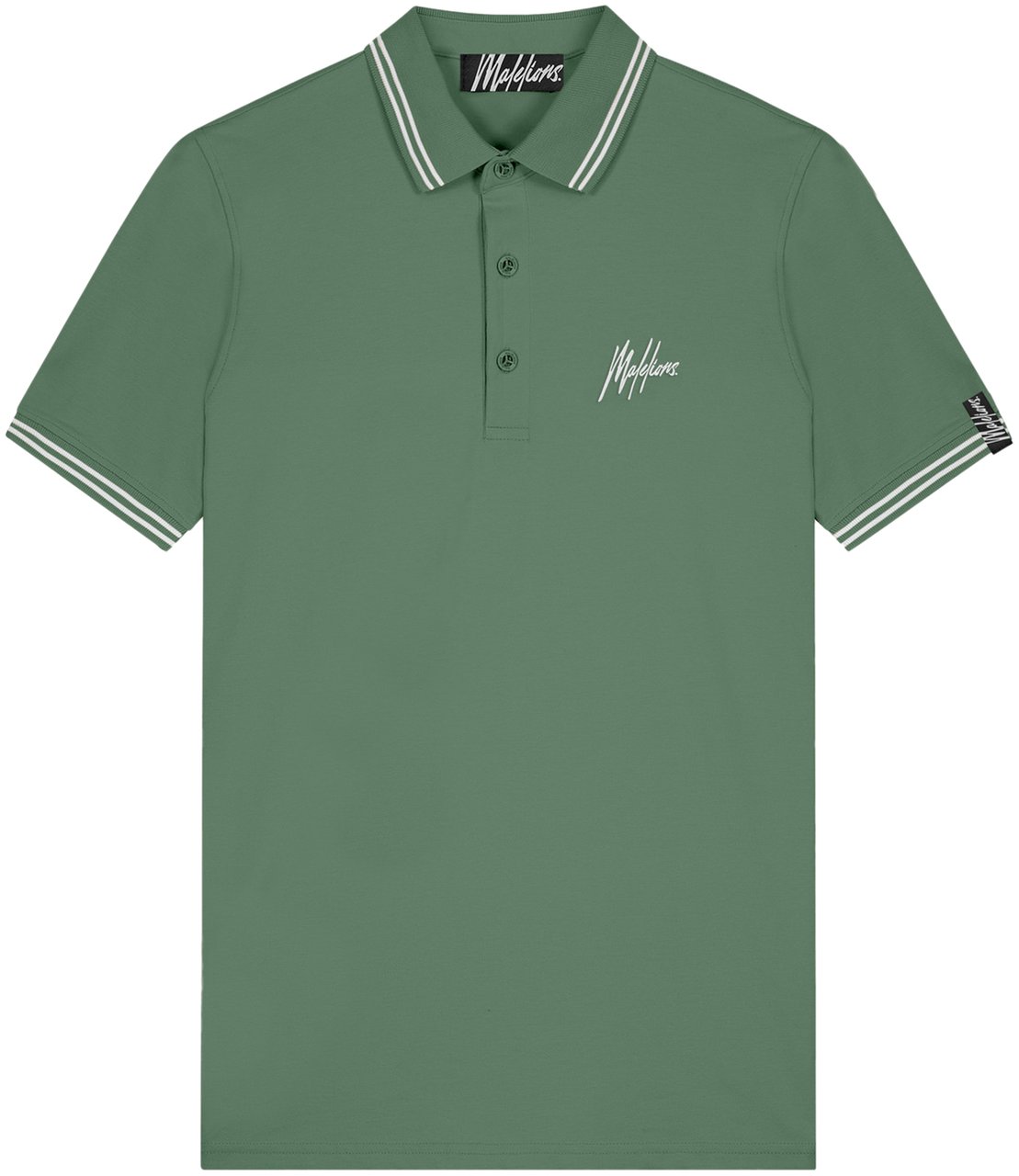 Malelions Signature Polo - Light Army Groen