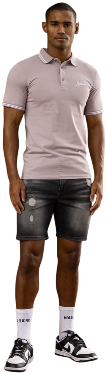 Malelions Signature Polo - Rusty Pink Roze
