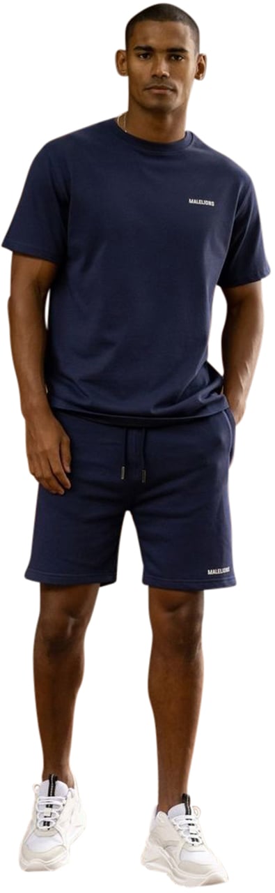 Malelions Logo Short 2 - Navy/White Blauw