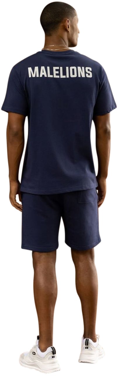 Malelions Logo Short 2 - Navy/White Blauw