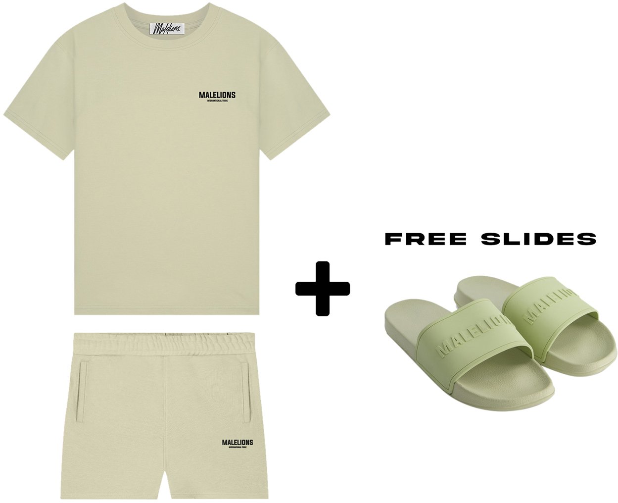 Malelions Tribe Short - Sage Green Groen