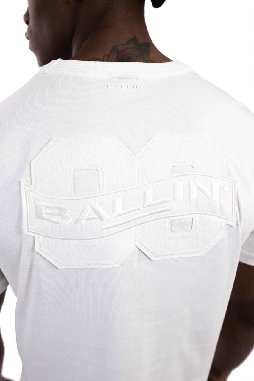 Ballin Amsterdam Small Logo T-Shirt Heren Wit Wit