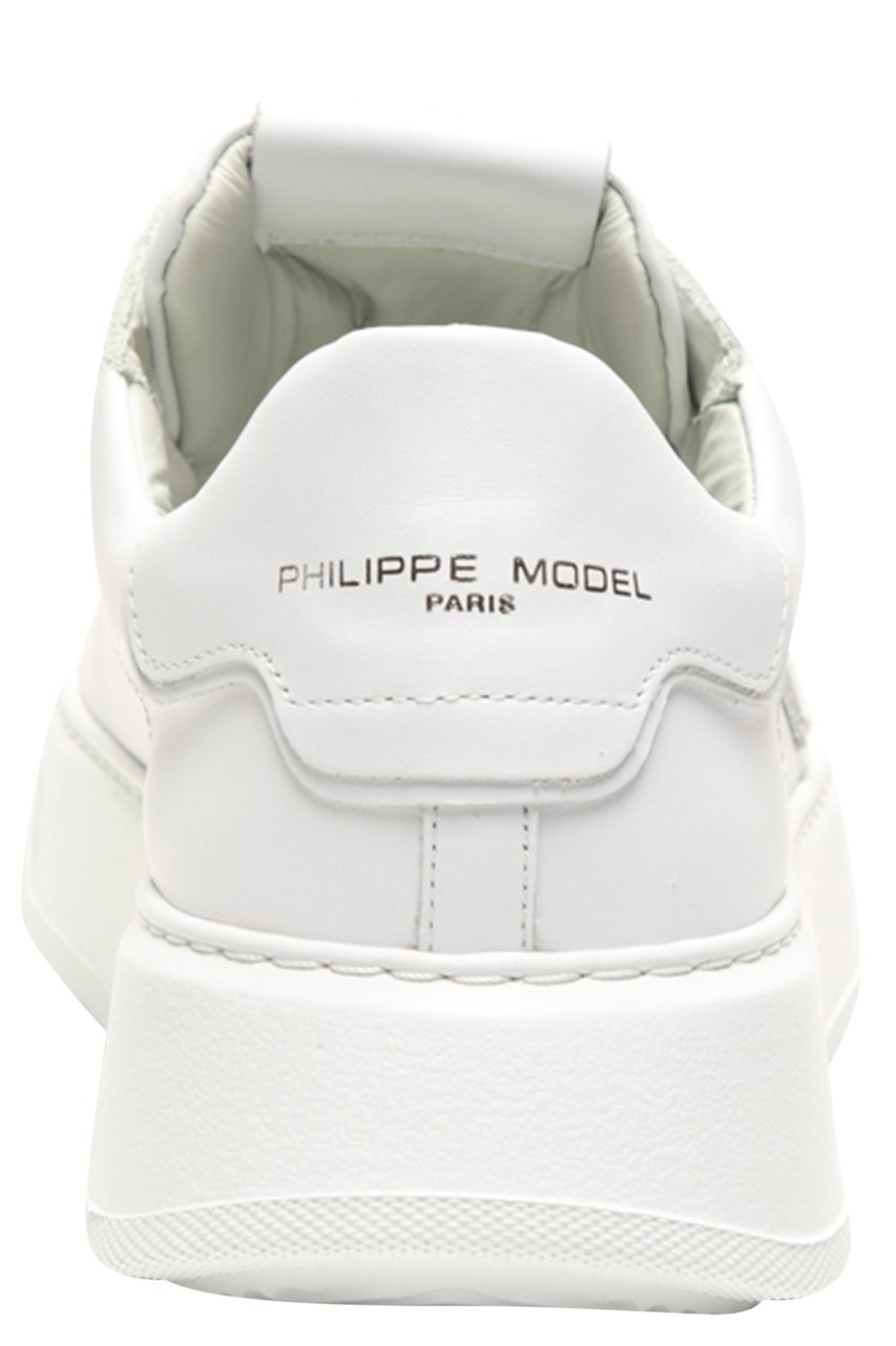 Philippe Model Temple White Leather Sneaker White Wit