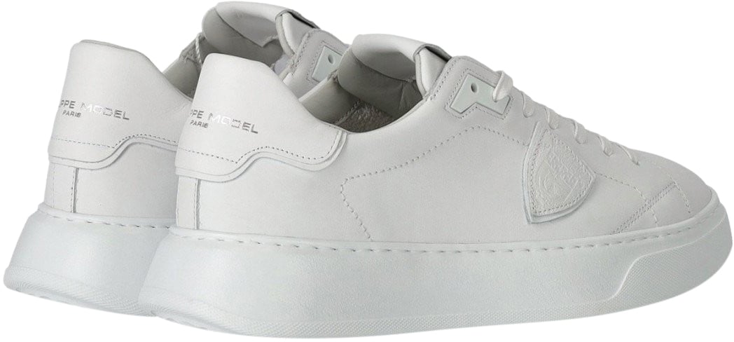 Philippe Model Temple White Leather Sneaker White Wit