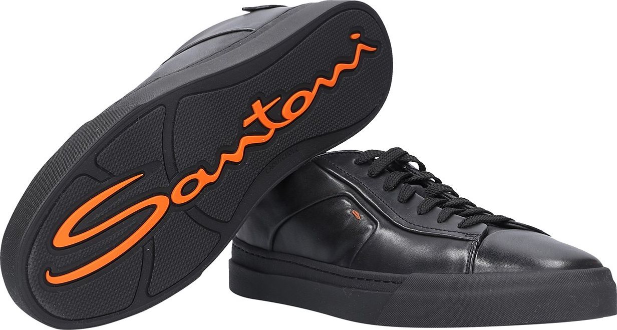 Santoni Low-top Sneakers Darts Calfskin Sunny Zwart