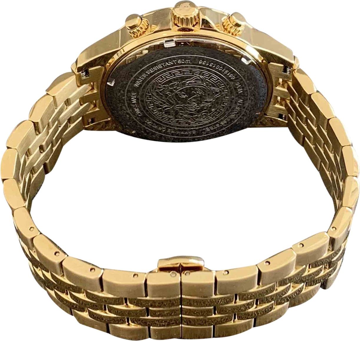 Versace VEV600619 Chrono Signature heren horloge goud 44 mm Groen