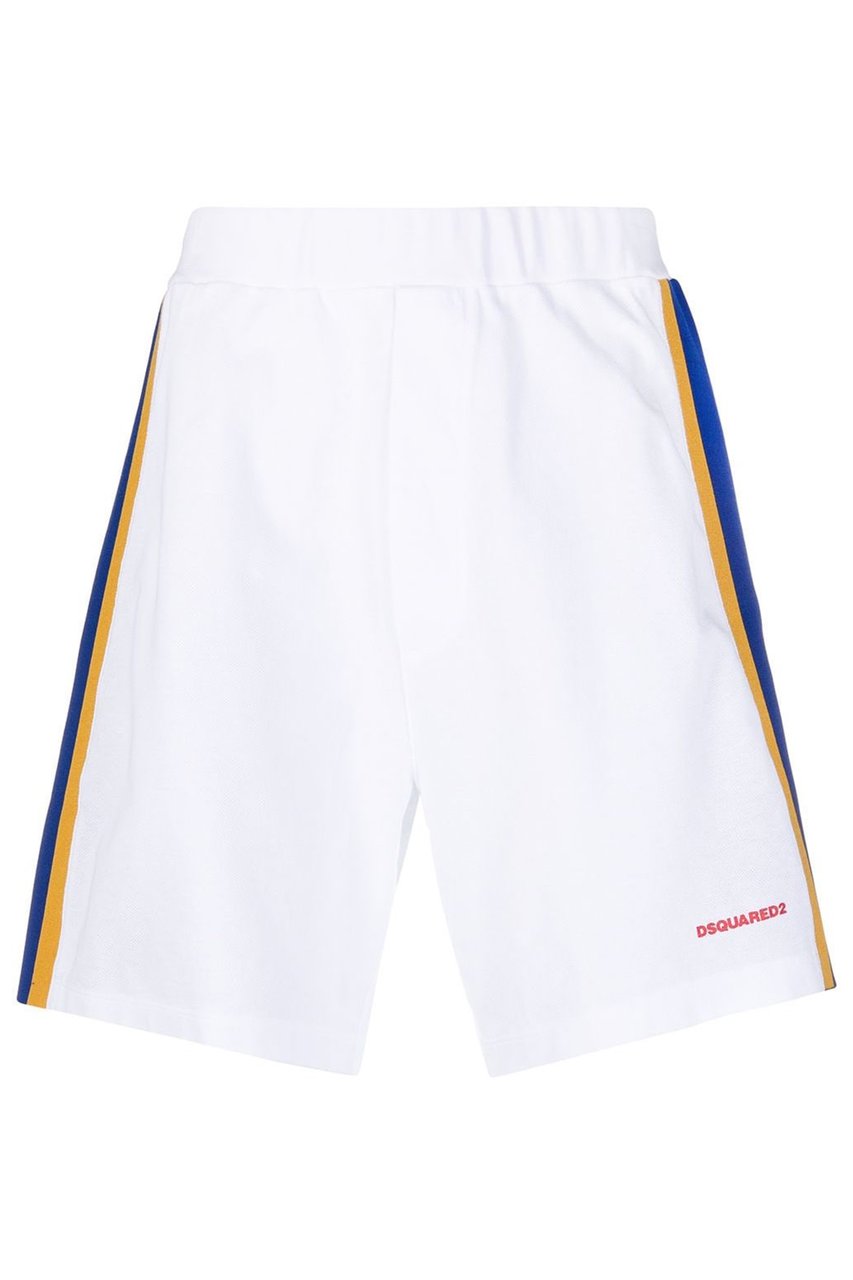 Dsquared2 Side Stripe Logo Shorts Wit